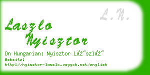 laszlo nyisztor business card